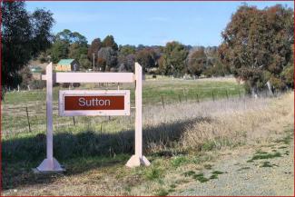 Sutton sign - on outskirts of the village
